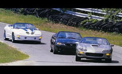 1999 Ford Mustang Cobra Convertible vs. Chevrolet Camaro SS Convertible, Pontiac Trans-Am Convertible