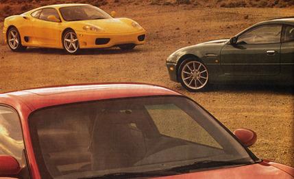Aston Martin DB7 Vantage vs. Porsche 911 Turbo, Ferrari 360 Modena F1
