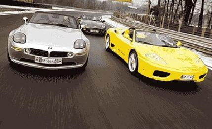 Aston Martin DB7 vs. BMW Z8, Ferrari 360 Spider