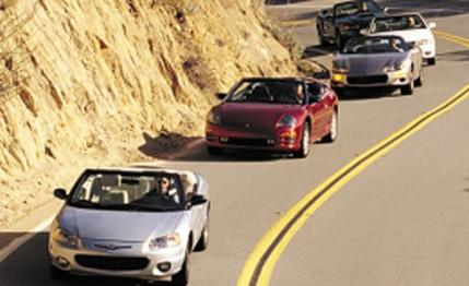 Chevy Camaro vs.Chrysler Sebring, Ford Mustang, Mitsubishi Eclipse, Toyota Camry Solara