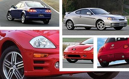 Acura RSX Type-S vs. VW New Beetle Turbo S, Hyundai Tiburon GT V-6, Toyota Celica GT-S, Mitsubishi Eclipse GTS