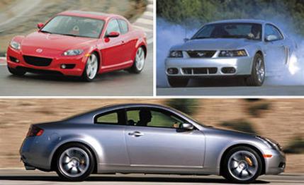 2003 Ford SVT Mustang Cobra vs. Infiniti G35 Coupe, Mazda RX-8