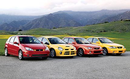 2003 Dodge Neon SRT-4 vs. Ford SVT Focus, Mazdaspeed Proteg&eacute;, Nissan Sentra SE-R Spec V