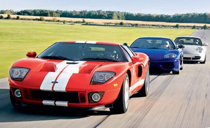 2004 Ferrari Challenge Stradale vs. Ford GT, Porsche 911 GT3