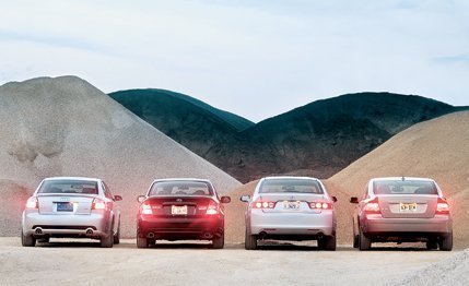 2004 Acura TSX vs. Audi A4, Subaru Legacy, Volvo S40