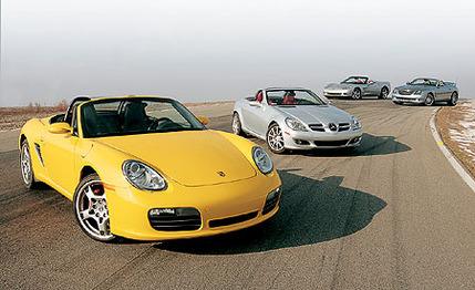 2005 Chevy Corvette vs. Chrysler Crossfire, M-B SLK350, Porsche Boxster