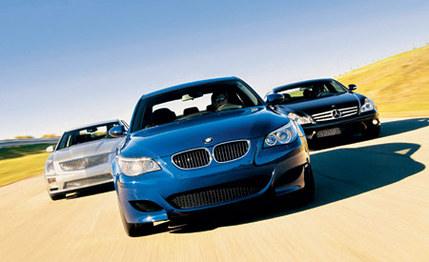 2006 BMW M5 vs. Cadillac STS-V, M-B CLS55 AMG