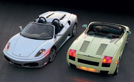 2006 Ferrari F430 Spider F1 vs. Lamborghini Gallardo Spyder