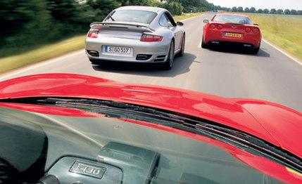 2006 Chevrolet Corvette Z06 vs. 2006 Ferrari F430, 2007 Porsche 911 Turbo