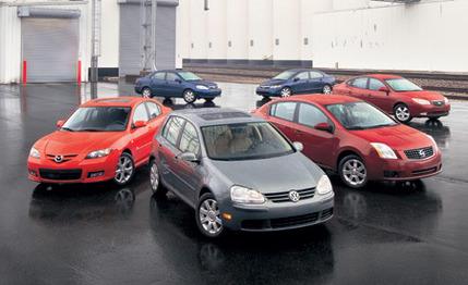 2007 Toyota Corolla vs. 2006 Honda Civic, 2007 Hyundai Elantra, 2007 Mazda 3, 2007 VW Rabbit, 2007 Nissan Sentra