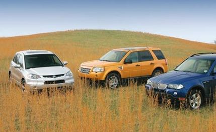 2007 BMW X3 vs. 2007 Acura RDX, 2008 Land Rover LR2