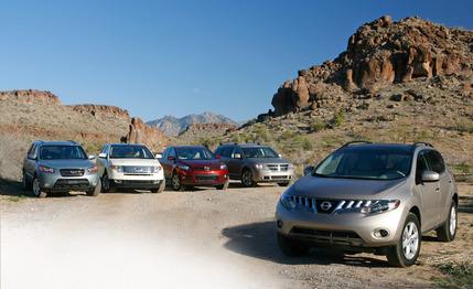 2009 Nissan Murano vs. Ford Edge, Dodge Journey, Mazda CX-7, and Hyundai Santa Fe