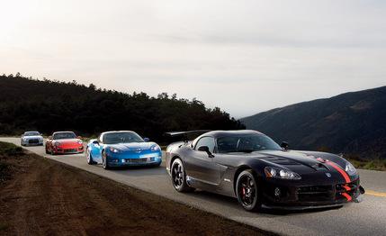 Chevy Corvette Z06 vs. Dodge Viper SRT10 ACR, Nissan GT-R, Porsche 911 GT2