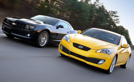 2010 Camaro V6 vs. Genesis Coupe V6