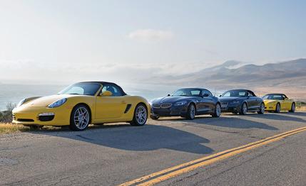 2009 Porsche Boxster S vs. BMW Z4 sDrive35i, Audi TTS, Chevy Corvette