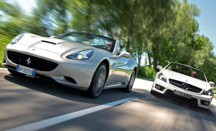 2009 Ferrari California vs. 2009 Mercedes-Benz SL63 AMG