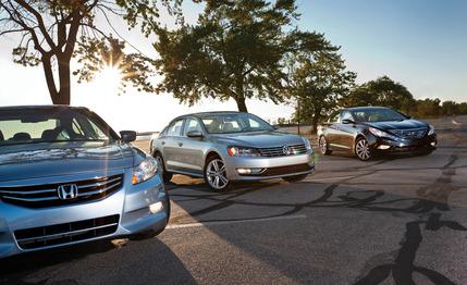 2012 VW Passat 3.6 vs. 2011 Honda Accord V6, 2012 Hyundai Sonata 2.0T