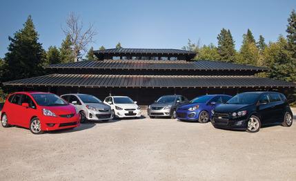 2012 Chevrolet Sonic LTZ Turbo vs. 2011 Honda Fit Sport, 2012 Hyundai Accent SE, 2012 Kia Rio5 SX, 2012 Nissan Versa SL, 2012 Toyota Yaris SE