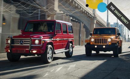 2012 Jeep Wrangler Unlimited Rubicon vs. 2012 Mercedes-Benz G550