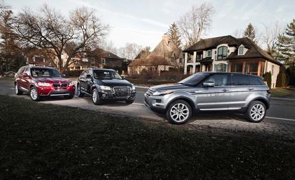 2013 BMW X3 xDrive28i vs. 2013 Audi Q5 2.0T, 2013 Land Rover Range Rover Evoque