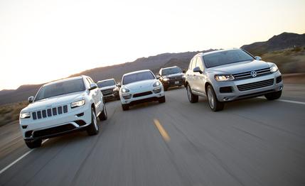 2014 Jeep Grand Cherokee Summit EcoDiesel 4X4 vs. 2013 Volkswagen Touareg TDI, 2013 Mercedes-Benz ML350 BlueTec 4MATIC, 2013 Porsche Cayenne Diesel, 2013 BMW X5 xDrive35d