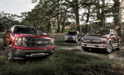 2014 Chevrolet Silverado 1500 LTZ Z71 vs. 2013 Ford F-150 Lariat, 2013 Ram 1500 Laramie Longhorn