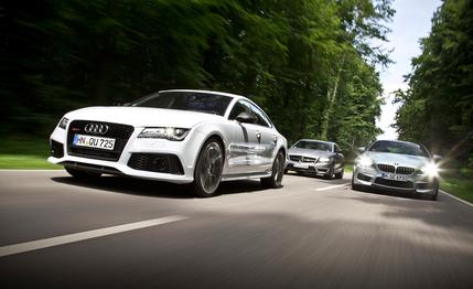 2014 Audi RS7 vs. 2014 BMW M6 Gran Coupe, 2014 Mercedes-Benz CLS63 AMG S-model