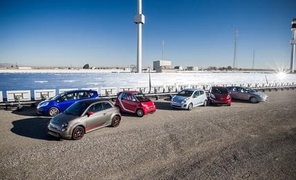 2014 Chevrolet Spark EV vs. 2013 Fiat 500E, 2014 Ford Focus Electric, 2013 Honda Fit EV, 2013 Nissan Leaf SL, 2013 Smart Fortwo ED Cabriolet