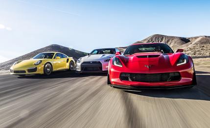 2015 Chevrolet Corvette Z06 vs. 2015 Nissan GT-R NISMO, 2014 Porsche 911 Turbo S