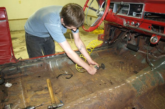 08 Cutting Floorpan 1967 Plymouth Belvedere