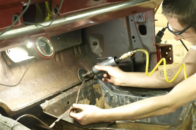 13 1967 Plymouth Belvedere Floor Pan Trimming