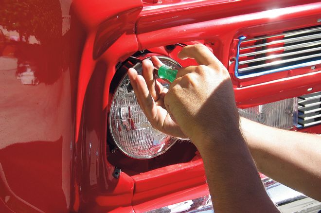 1968 Chevrolet C10 Removing Stock Headlight