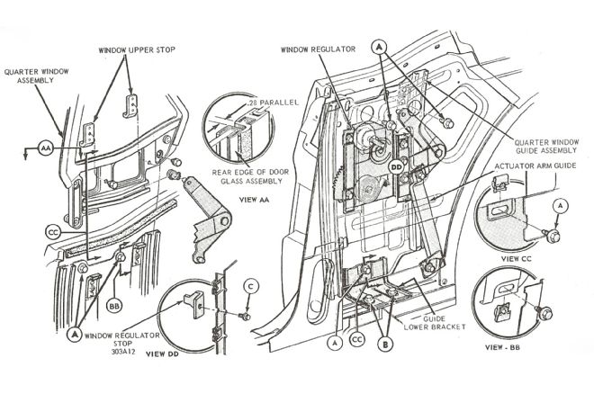 13 Window Regulator Travel Stop