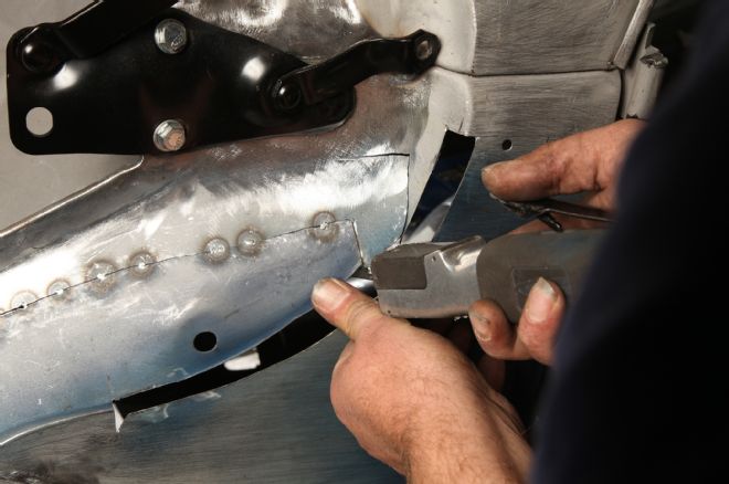 1940 Ford Coupe Sectioning Cowl Sawing Upward