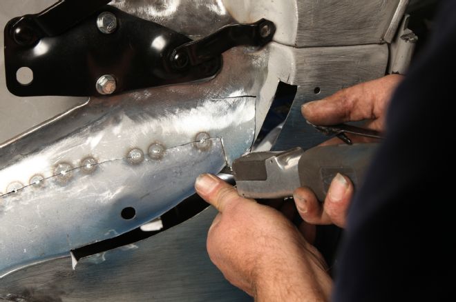 1940 Ford Coupe Sectioning Cowl Sawing Upward