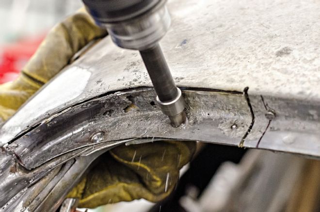 Drilling Out Spot Welds Windshield Channel