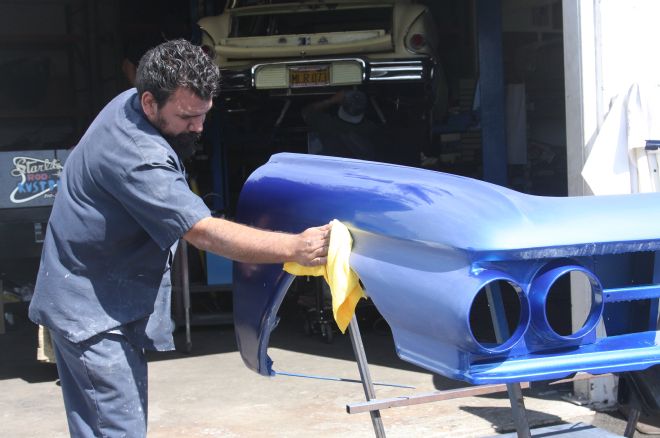 1961 Ford Sunliner Rinsing And Wiping Dry