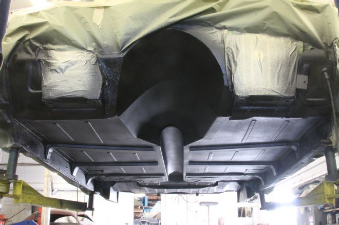 1961 Ford Sunliner Underside Sprayed With Bedliner