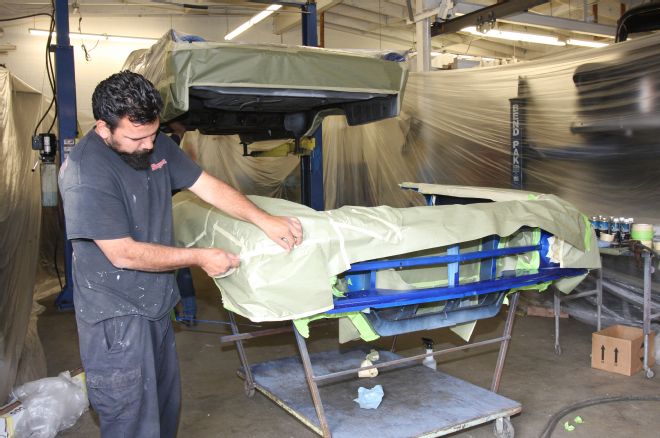 1961 Ford Sunliner Applying Underseal