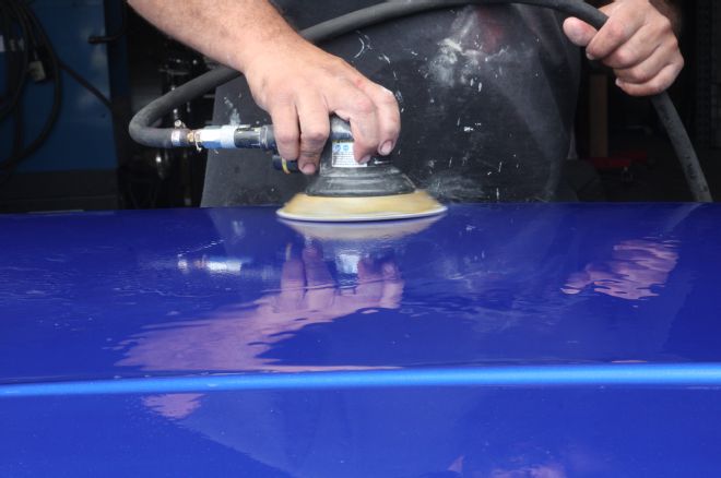 1961 Ford Sunliner Wet Sanding With 3000 Grit Foam Disc