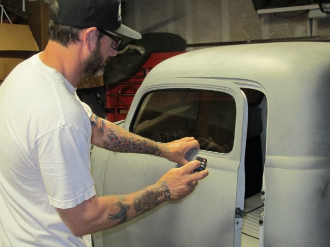 Shaved Door Handles on a 1949 Chevrolet Truck