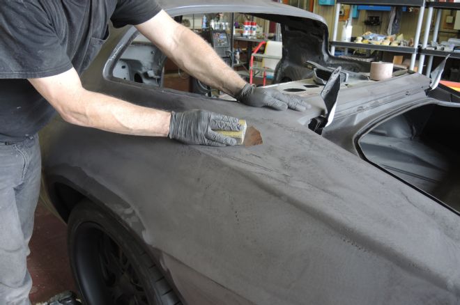 1978 Chevrolet Camaro Z28 Sanding With 320 Grit