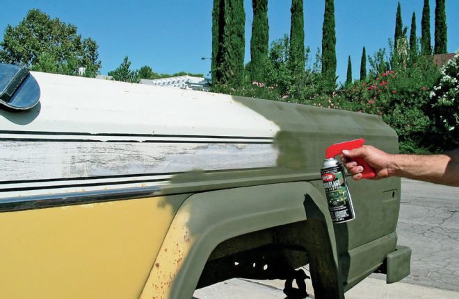 Spraying Jeep Bedside