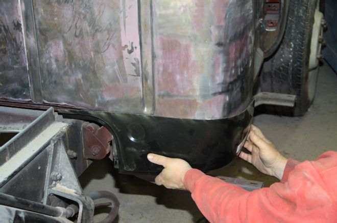 1956 Ford F 100 New Cab Corner Panel Tack Welded In Place