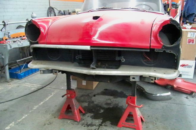 1956 Ford Custom Bumper Removed
