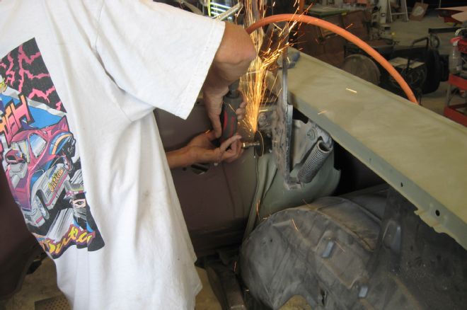 1957 Chevy Convertible March Project Cut Firewall