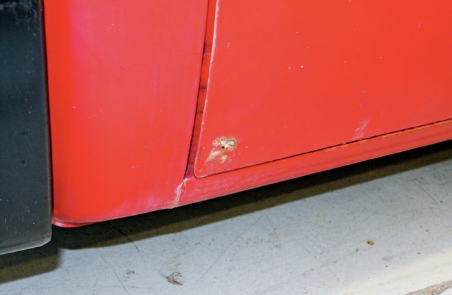 Chevrolet C10 Rust Spot On Lower Door Corner