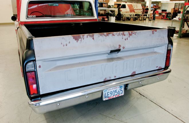 Chevrolet C10 Surface Rust Hand Prints On The Tailgate