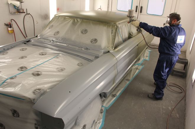 Ford Galaxie Applying Paint