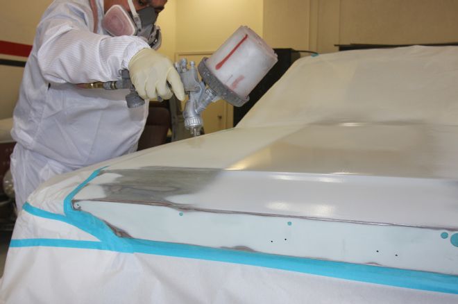 Ford Galaxie Applying Primer Mixture